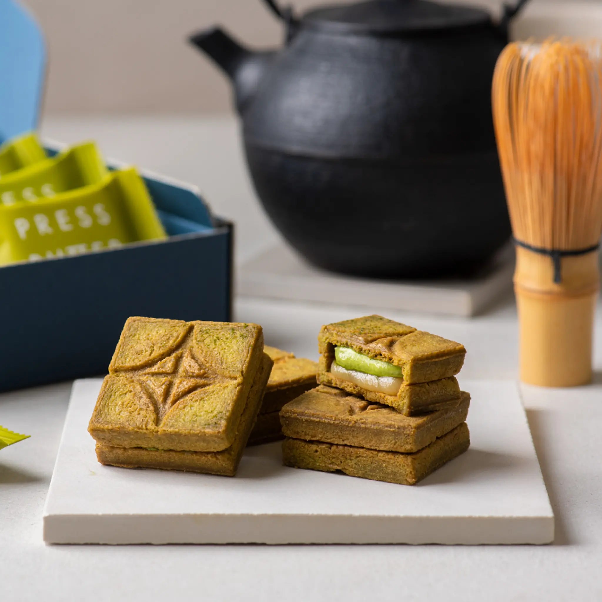 PRESS BUTTER SAND Matcha 5pc
