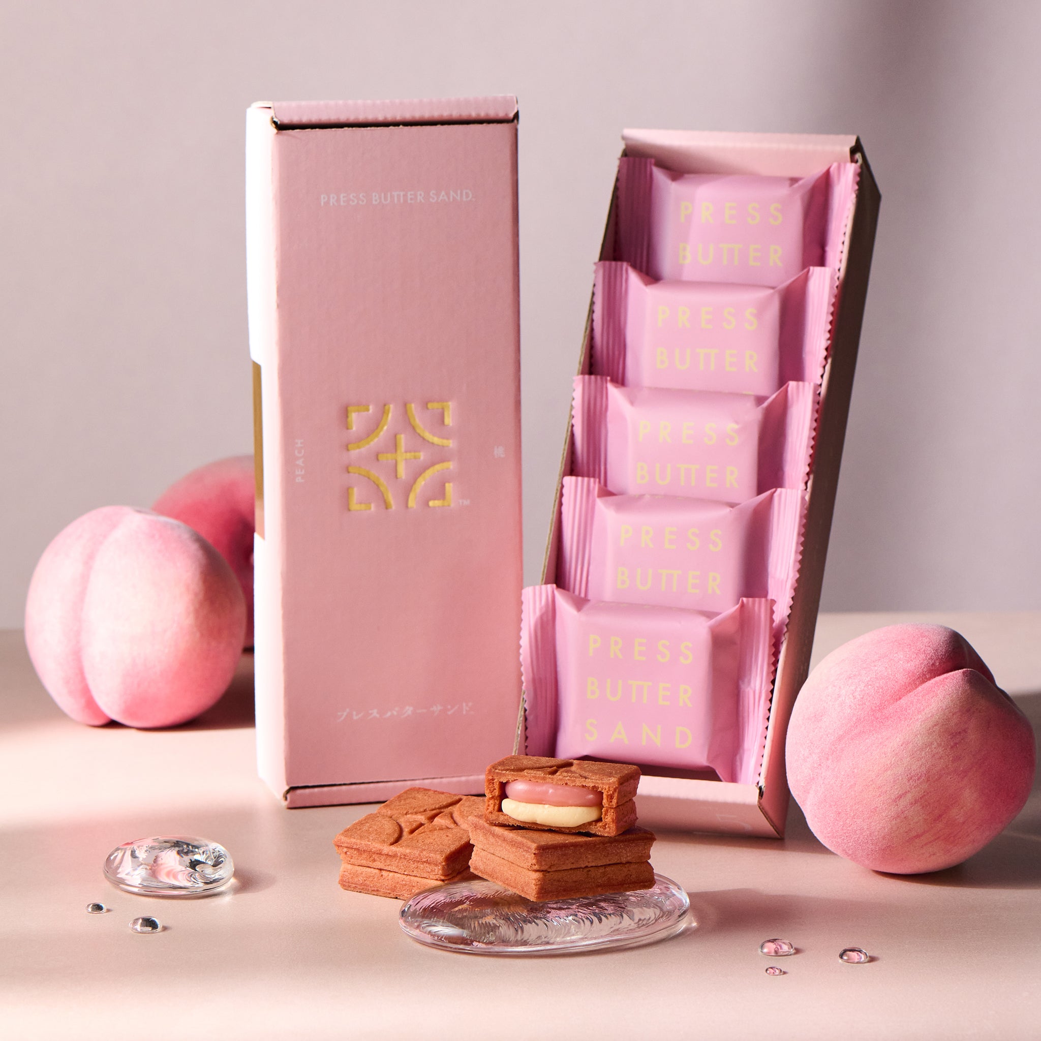 PRESS BUTTER SAND Peach 5pc