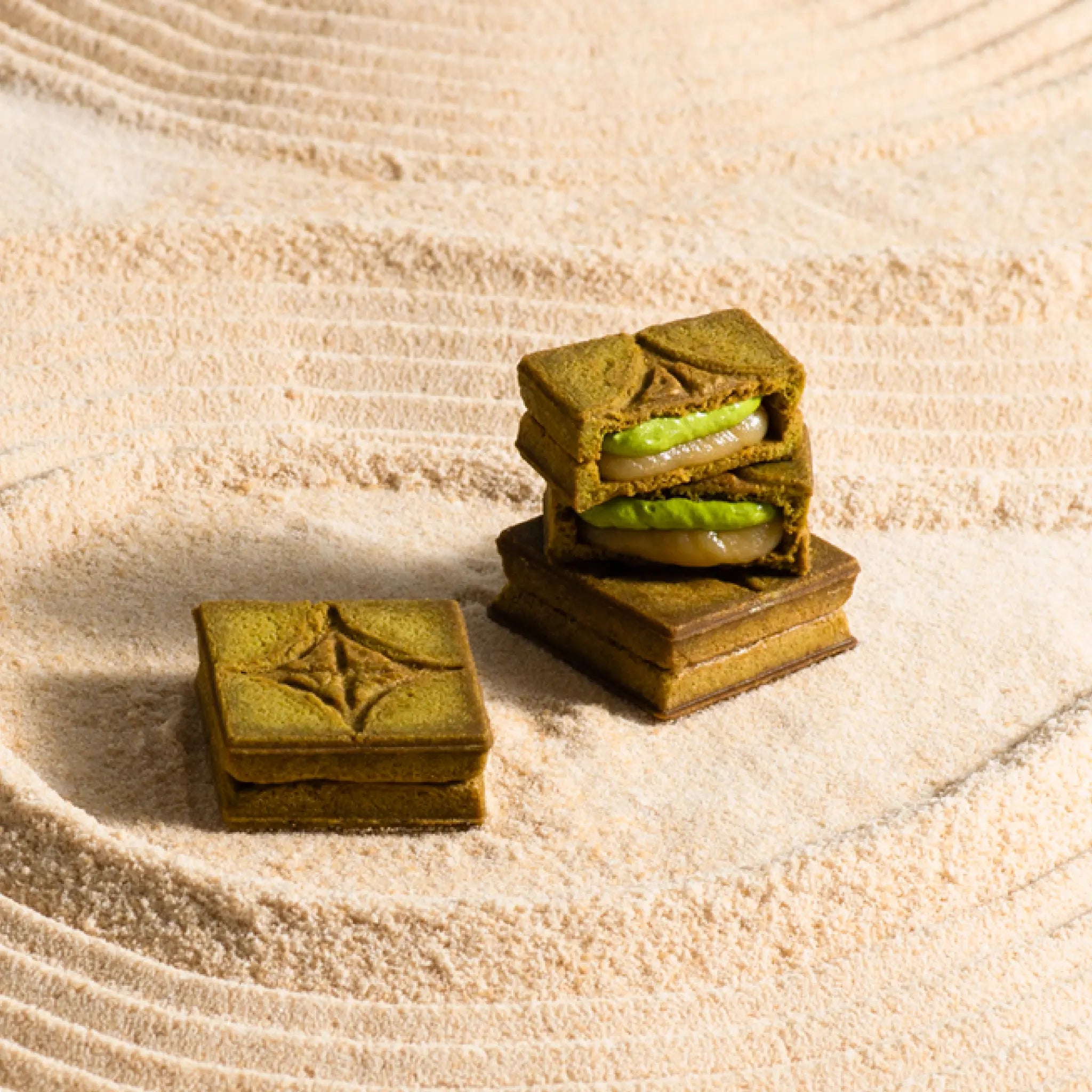 PRESS BUTTER SAND Matcha 9pc