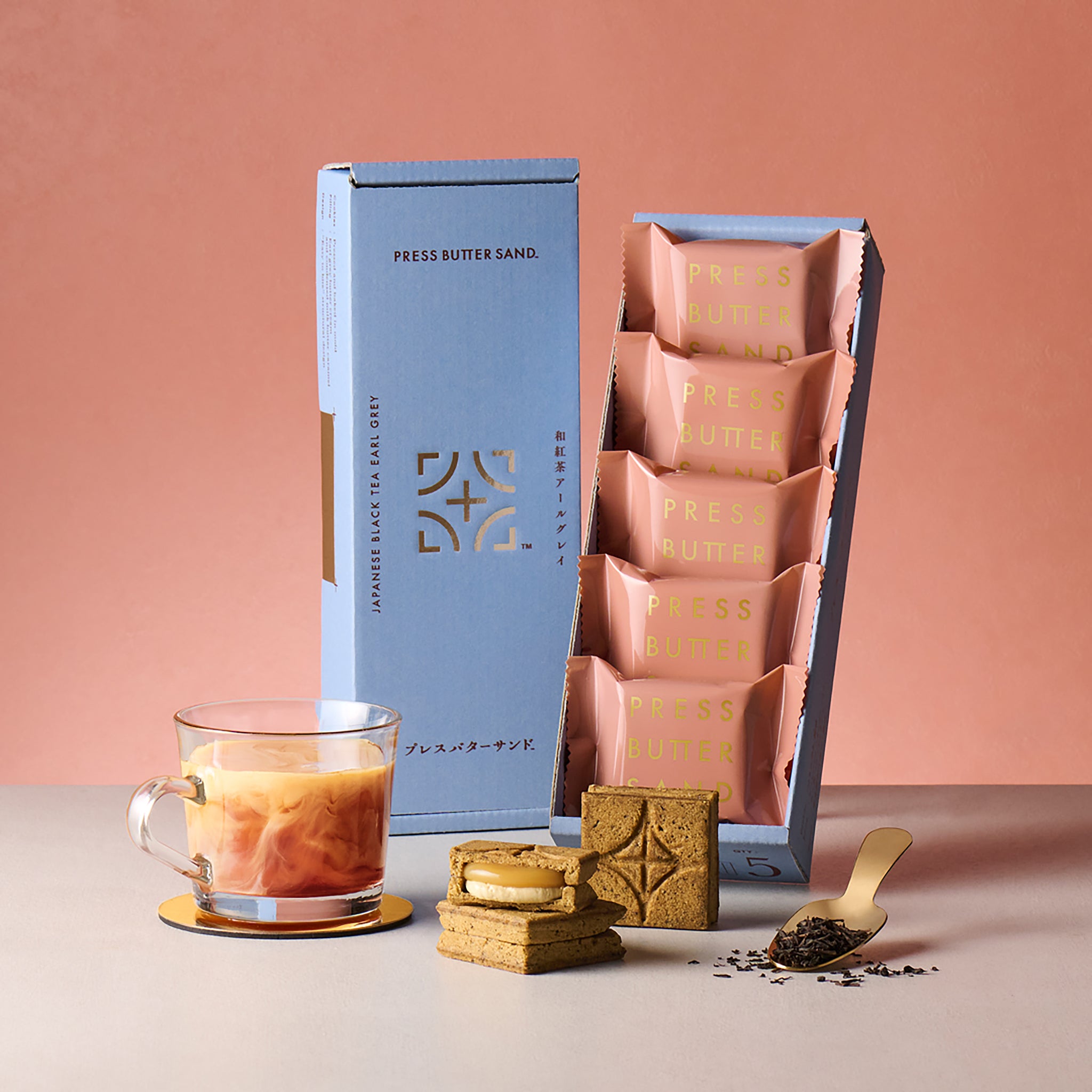 PRESS BUTTER SAND Japanese Black Tea Earl Gray 5pc