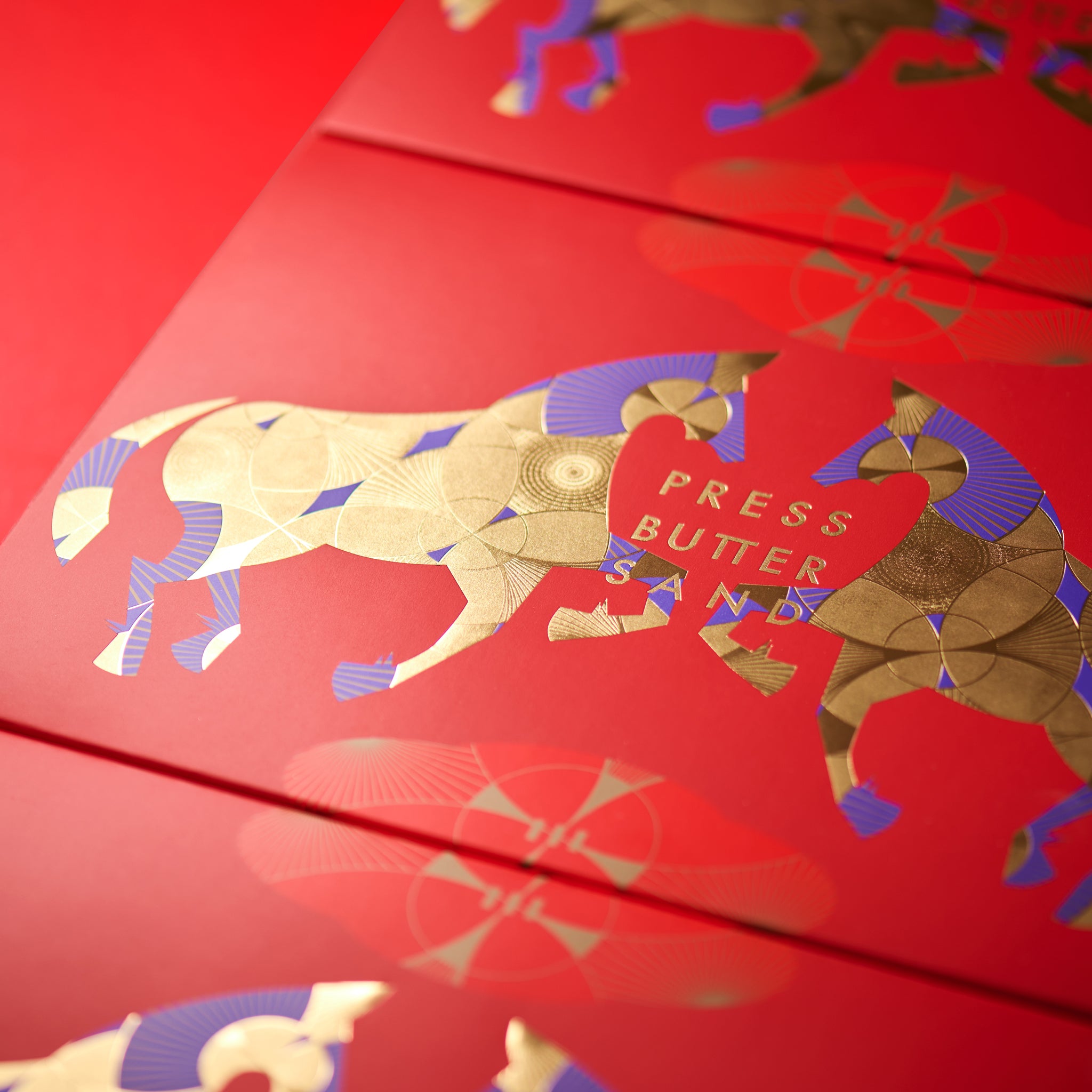 PRESS BUTTER SAND Lunar New Year Collection 12pc (Plain 3pc, Uji Matcha 3pc, Amaou Strawberry 3pc, Chestnut 3pc)