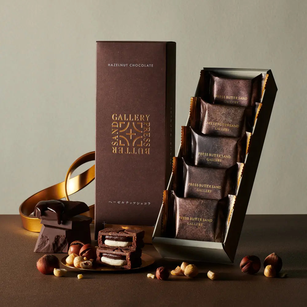 PRESS BUTTER SAND Hazelnut Chocolate 5pc